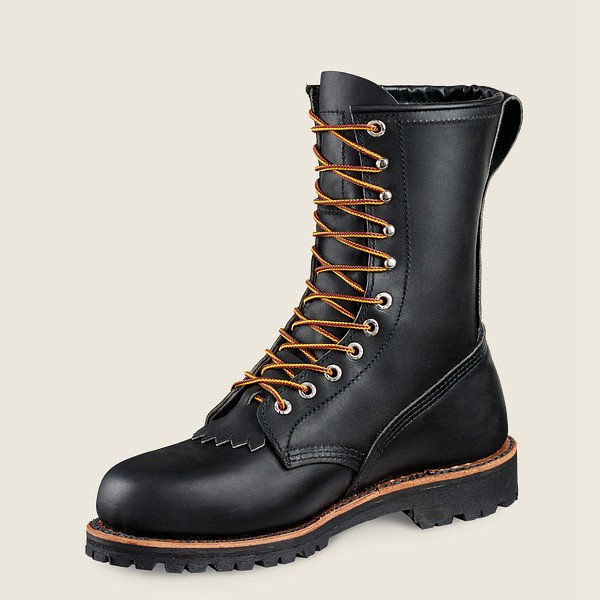 Botas de Trabajo Red Wing Mujer Negros - Loggermax - 9-Inch Soft Toe - Made To Order - 597-HDZYPC